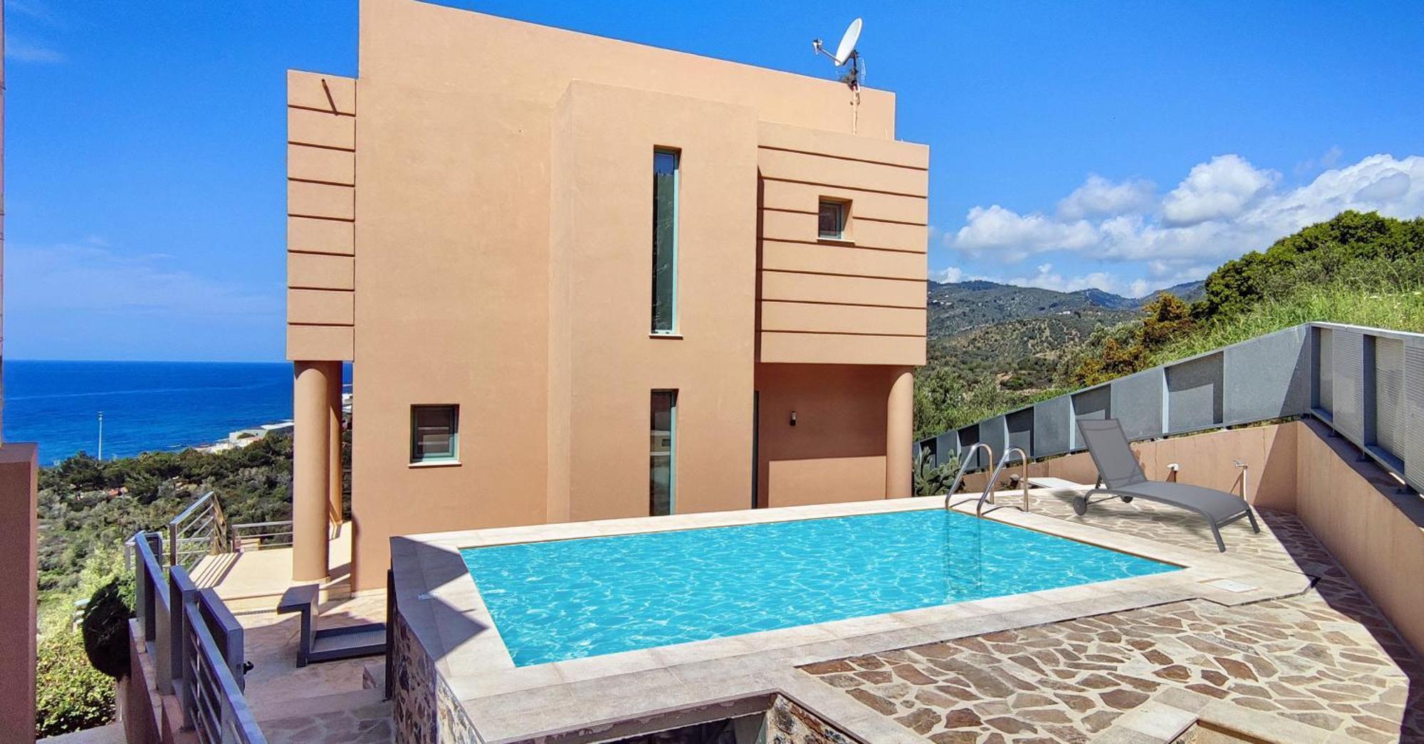 Ouzo Panoramic Houses 1, With Private Pool Plomari Eksteriør bilde