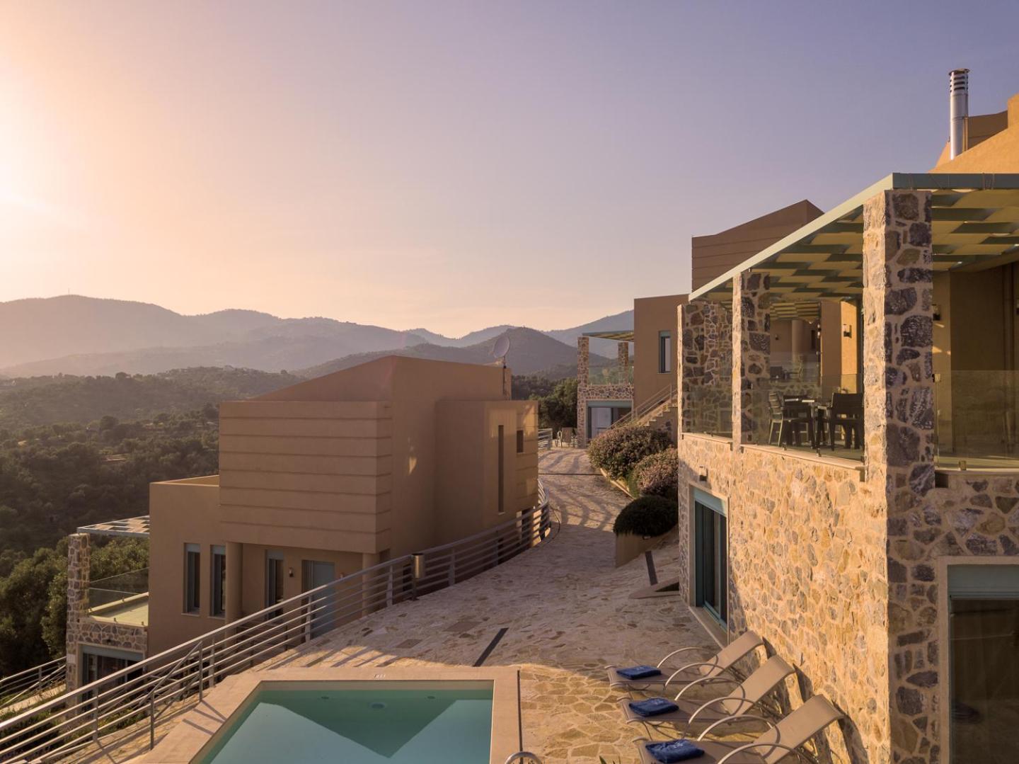 Ouzo Panoramic Houses 1, With Private Pool Plomari Eksteriør bilde