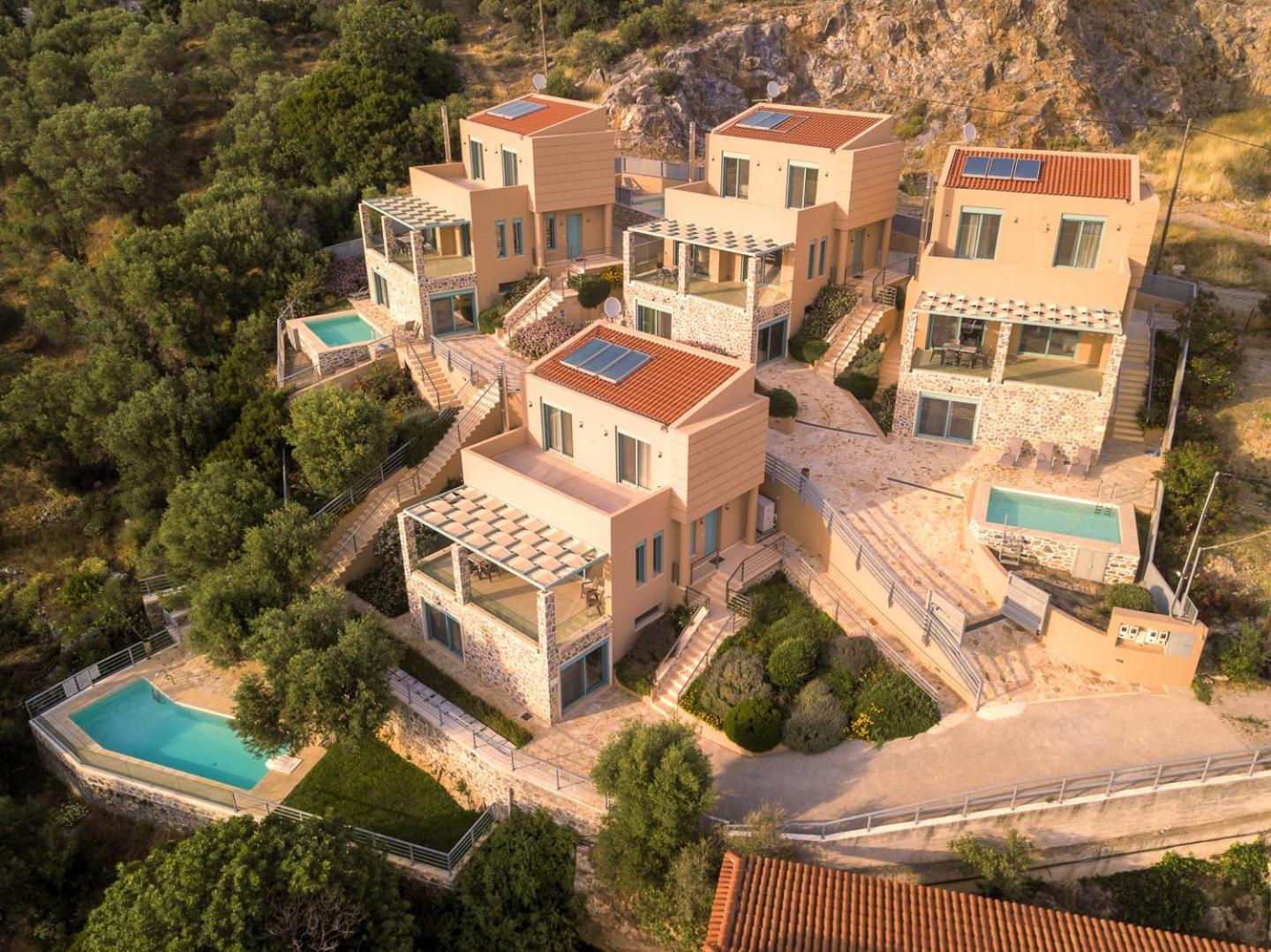 Ouzo Panoramic Houses 1, With Private Pool Plomari Eksteriør bilde