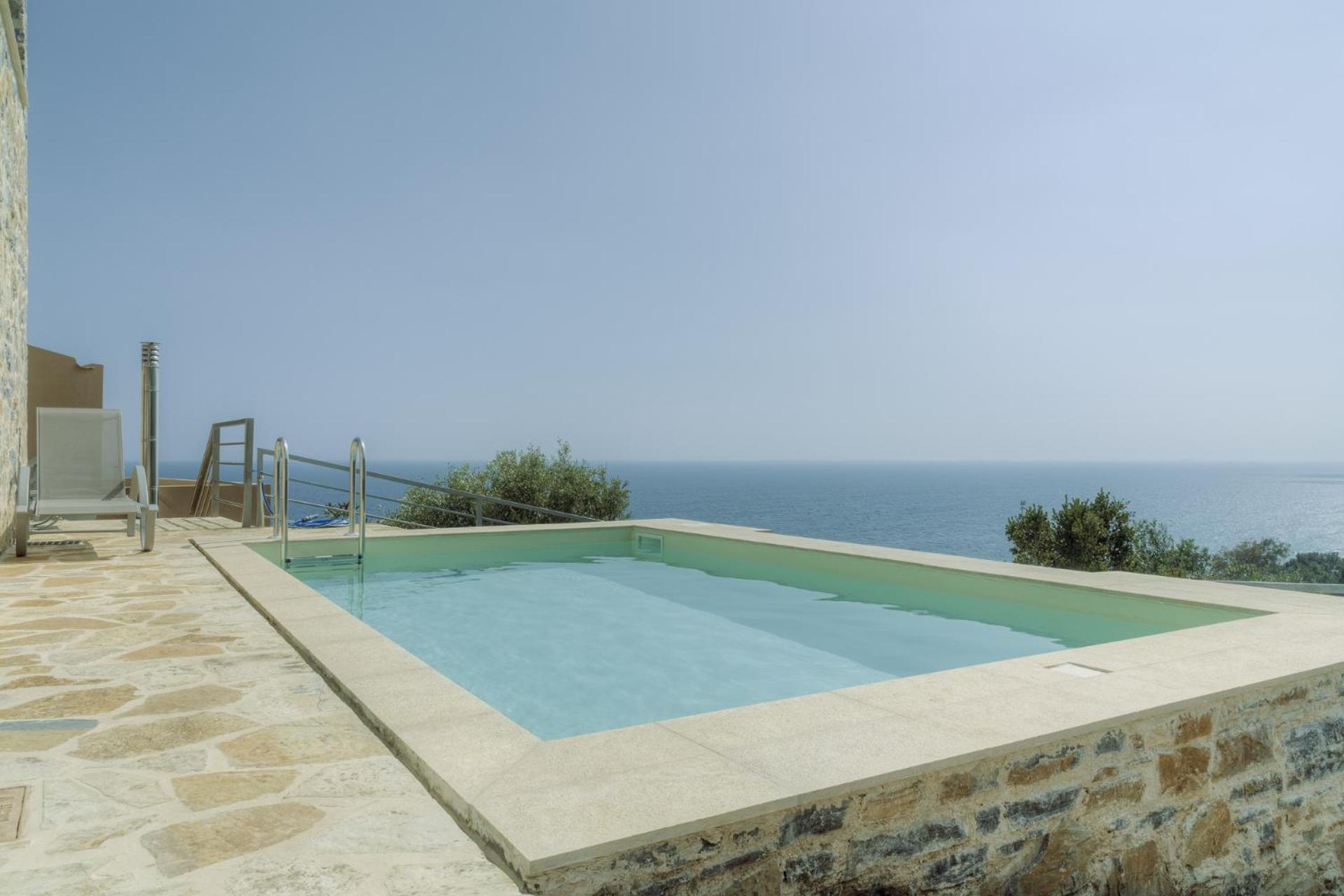 Ouzo Panoramic Houses 1, With Private Pool Plomari Rom bilde